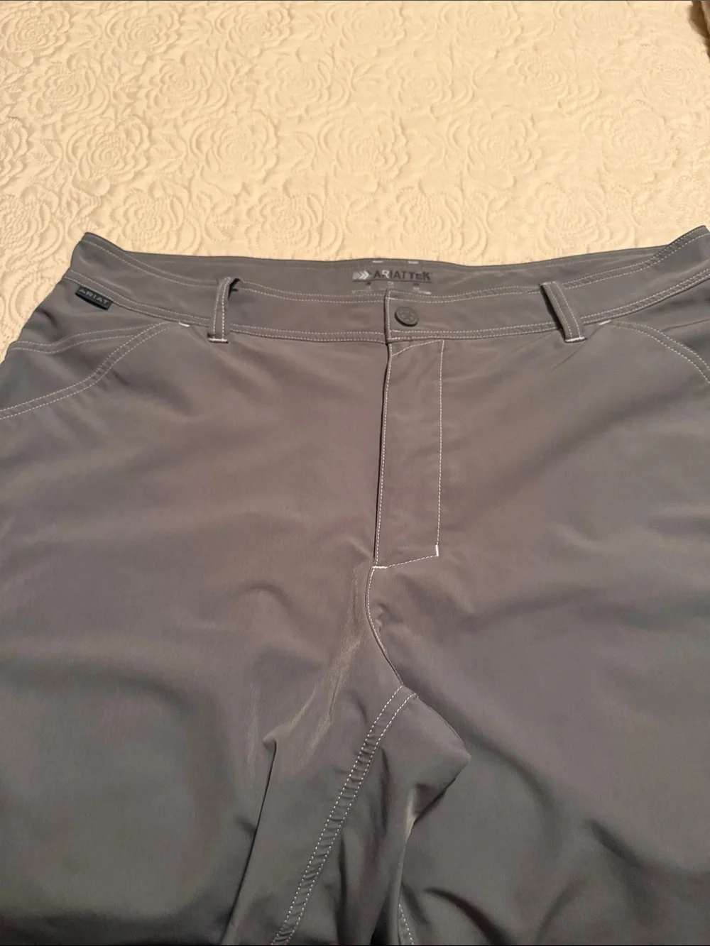 Ariat Men's Flat Front Performance Shorts in Charcoal Gray